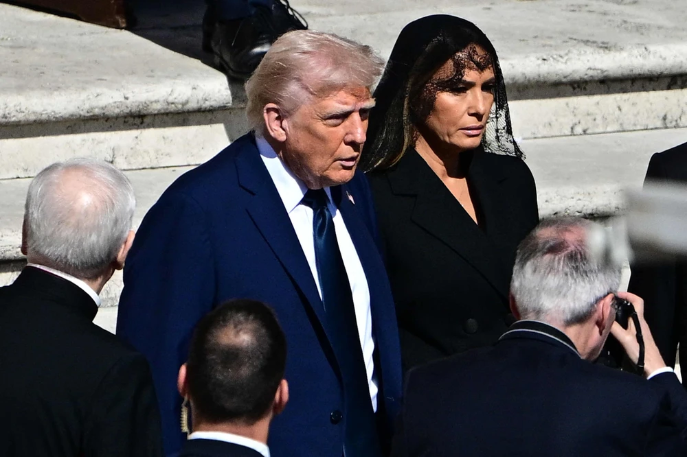 Tổng thống Mỹ Donald Trump và Đệ nhất phu nhân Melania Trump tại Vatican. Ảnh: GETTY IMAGES 1574.jpg
