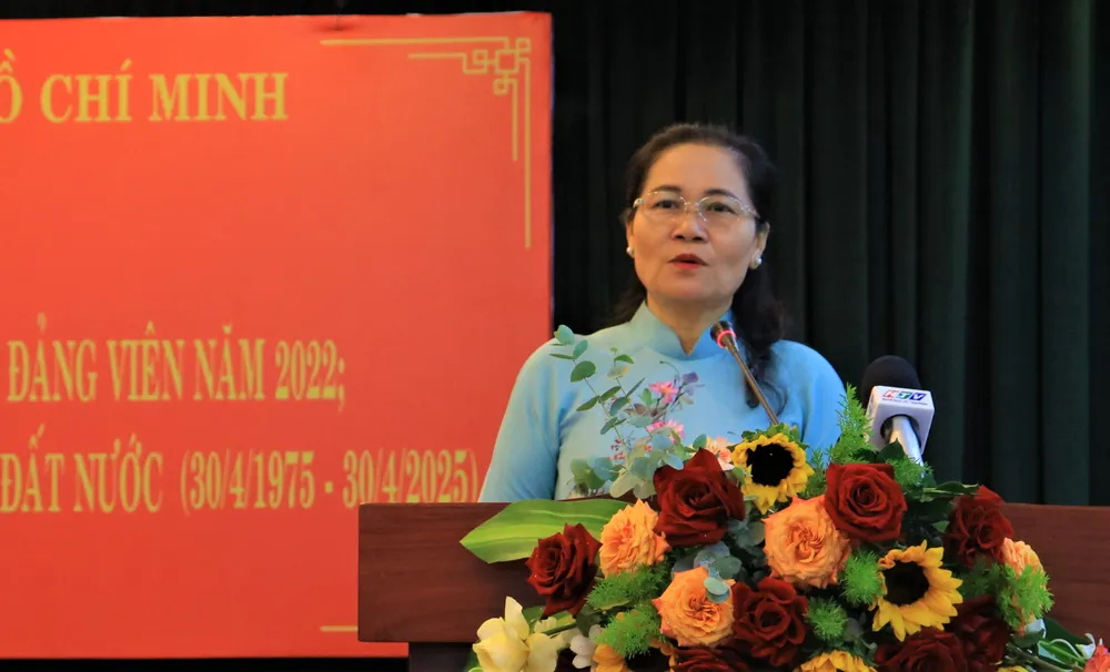 Phó Bí thư Thành uỷ, Chủ tịch HĐND TP Nguyễn Thị Lệ phát biểu chỉ đạo tại hội nghị. Ảnh: VT