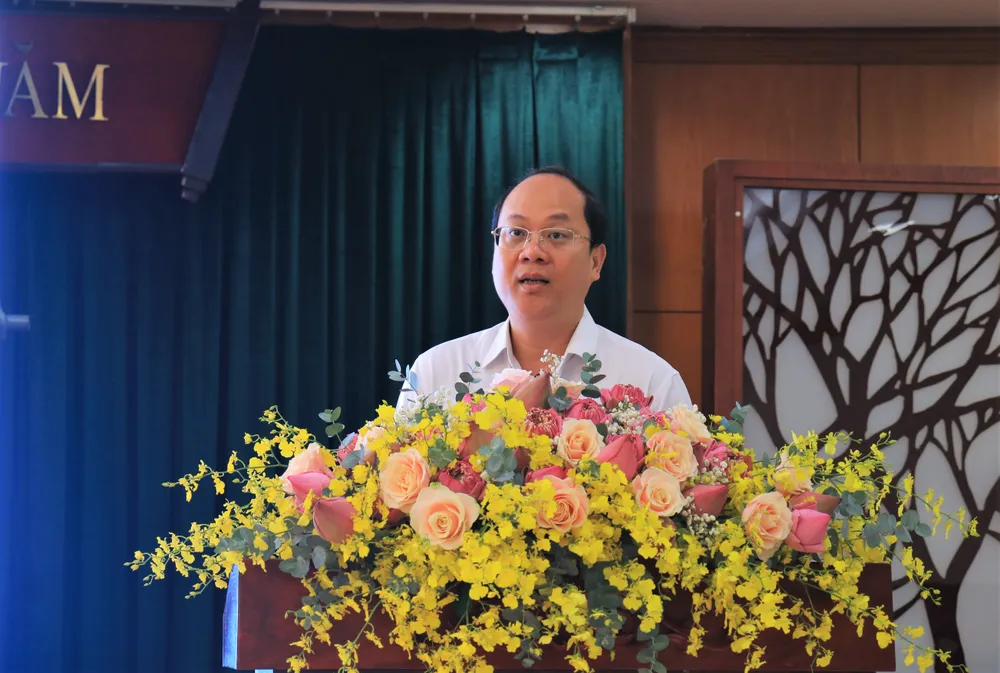 Phó Bí thư thành ủy TP.HCM Nguyễn Hồ Hải phát biểu tại chương trình. Ảnh: VÕ THƠ