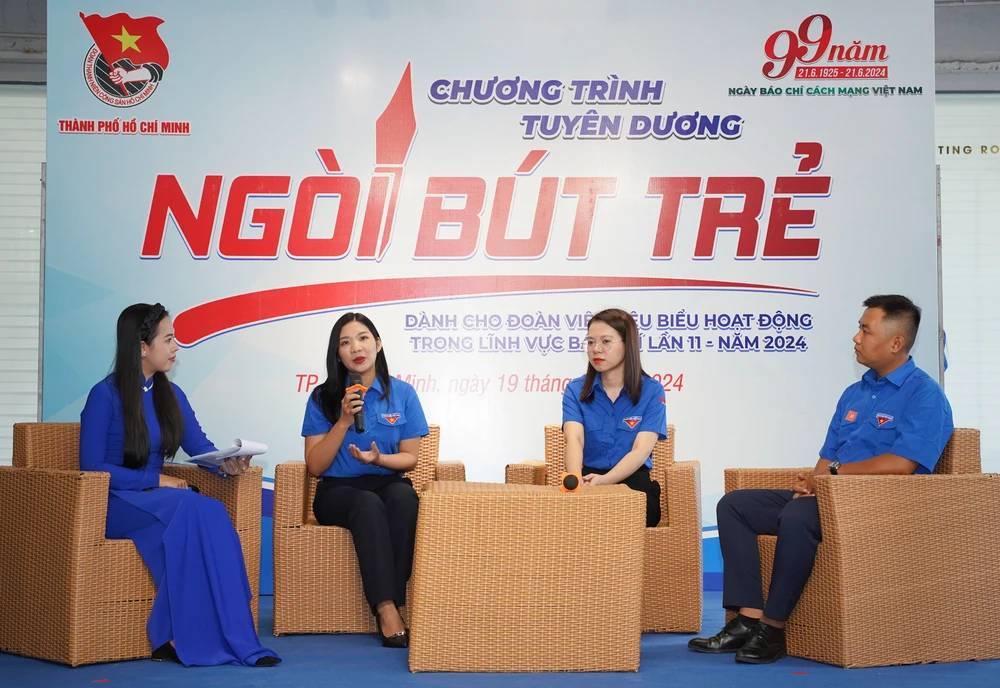 Trao giải thưởng Ngòi bút trẻ là một trong những hoạt động thiết thực của Thành đoàn TP.HCM nhằm chào mừng kỷ niệm 99 năm Ngày Báo chí cách mạng Việt Nam. Nhiều phóng viên, biên tập viên Báo Pháp Luật TP.HCM đoạt giải thưởng Ngòi bút trẻ năm 2024