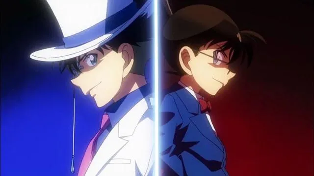 Conan và Kaito Kid có ngoại hình giống nhau như song sinh. Ảnh: INTERNET Conan và Kaito Kid là anh em ruột.webp
