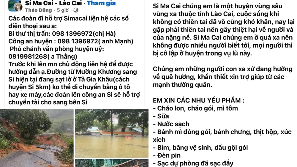 Hội nhóm Si Ma Cai - Lào Cai - một huyện vùng sâu vùng xa cũng chịu thiệt hại nặng nề của bão, lũ, kêu gọi quyên góp nhu yếu phẩm cần thiết như: Nước sạch, đèn pin, cháo lon, mì tôm,... z5820248387687_2952110d311adcb637ed6f8e8a4877a0.jpg