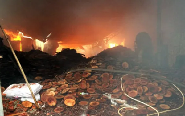 Cháy lớn, một xưởng gỗ bị thiêu rụi ảnh 1 Cháy lớn, một xưởng gỗ bị thiêu rụi ảnh 1