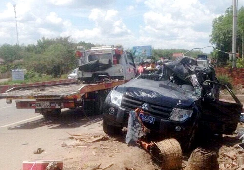 Xe Công an TP.HCM bị nạn, một trung tá tử vong ảnh 1 Xe Công an TP.HCM bị nạn, một trung tá tử vong ảnh 1