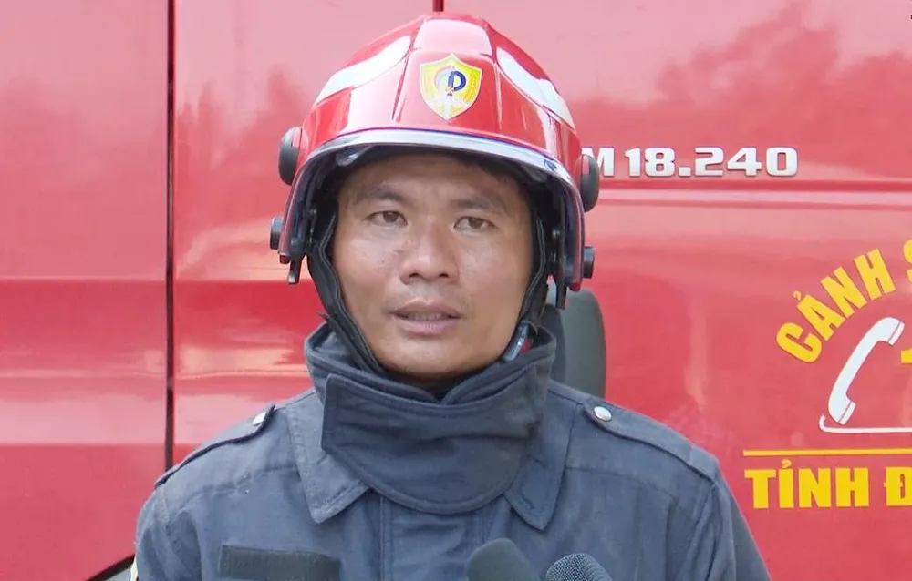 Đại úy Thái Ngô Hiếu. Ảnh: VH. Đại úy Thái Ngô Hiếu. Ảnh: VH.