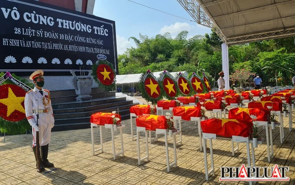 Hài cốt 28 liệt sĩ được xác định thuộc Đoàn 10, đặc công Rừng Sác.