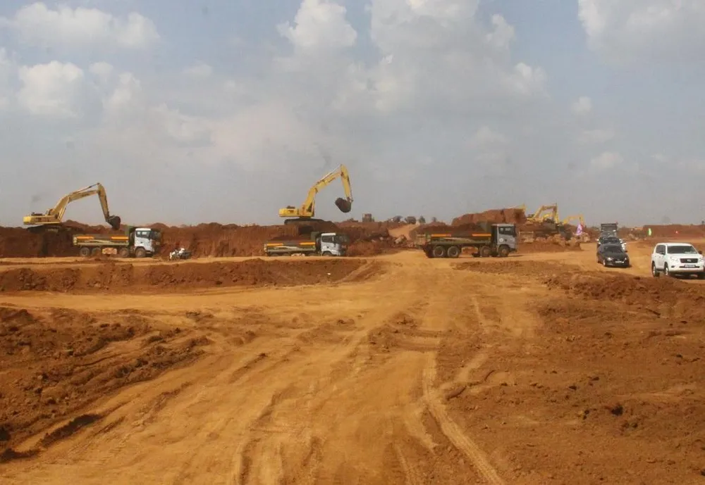 Sân bay Long Thành đang nhanh chóng được xây dựng từng hạng mục của dự án. Ảnh: VH.