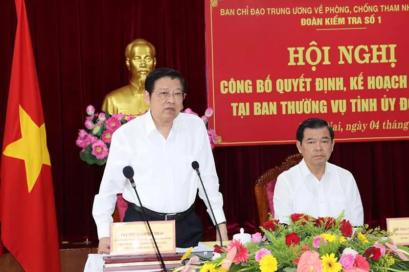 Ban Chỉ đạo Trung ương về PCTN xem xét vai trò của UBKT và Thanh tra tỉnh Đồng Nai ảnh 1 Ban Chỉ đạo Trung ương về PCTN xem xét vai trò của UBKT và Thanh tra tỉnh Đồng Nai ảnh 1