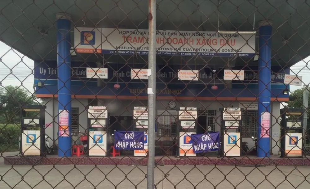 Nhiều cây xăng trên địa bàn tỉnh Đồng Nai đã phải đóng cửa. Ảnh: VH.