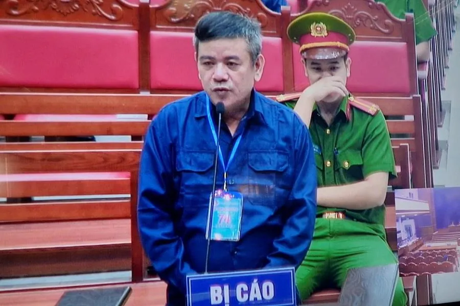 Bị cáo Ngô Văn Thụy bị đề nghị tại tòa. Ảnh: VH