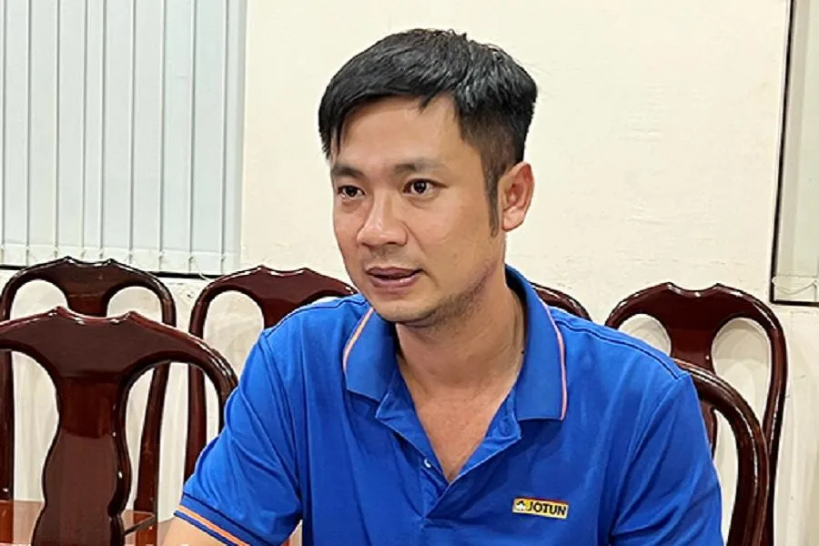 Nghi can Vũ Thành Trung. Ảnh: Anh Quân. Nghi can Vũ Thành Trung. Ảnh: Anh Quân.