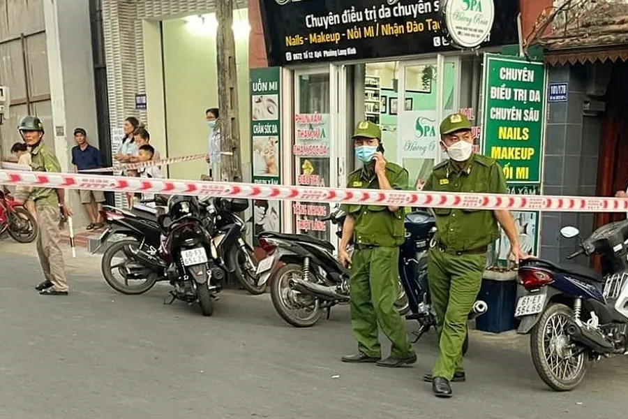 Cơ quan công an bảo vệ hiện trường. Ảnh: CTV. Cơ quan công an bảo vệ hiện trường. Ảnh: CTV.