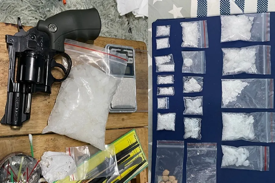 Tang vật cơ quan công an thu giữ của Trần Hữu Duy