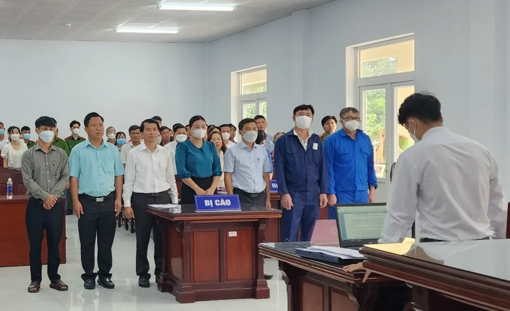 Các bị cáo tại tòa