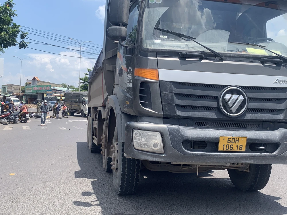 Hiện trường vụ tai nạn giao thông. Ảnh: VH