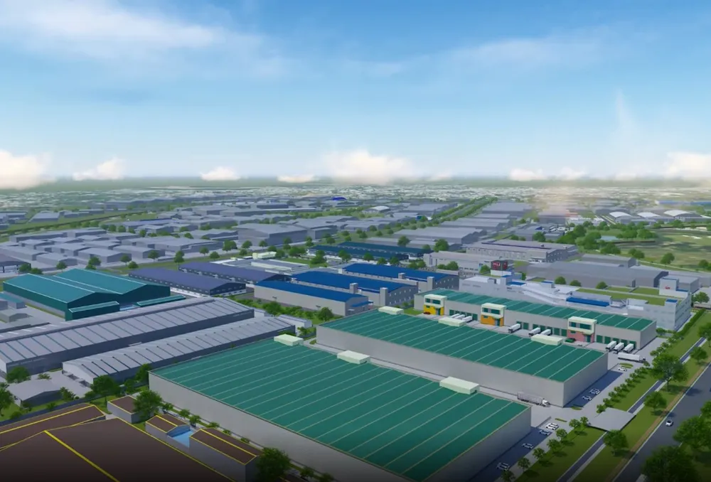 Mô phỏng một góc Khu công nghiệp Công nghệ cao Long Thành của Công ty Cổ phần đô thị Amata Long Thành. Ảnh: VH. Mô phỏng một góc Khu công nghiệp Công nghệ cao Long Thành của Công ty Cổ phần đô thị Amata Long Thành. Ảnh: VH.