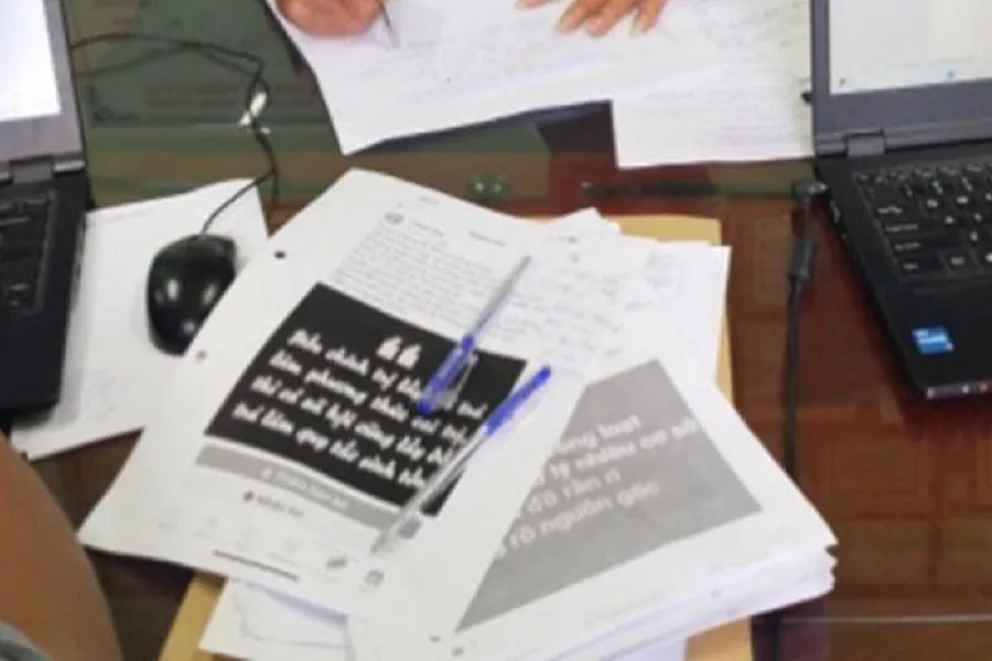 Những thông tin sai sự thật ông HTT đăng tải lên mạng xã hội facebook. Ảnh: CA.