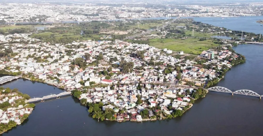 Phường Hiệp Hoà được bao bọc bởi sông Đồng Nai và Sông Cái. Ảnh: VH. Khu đô thị Hiệp Hoà