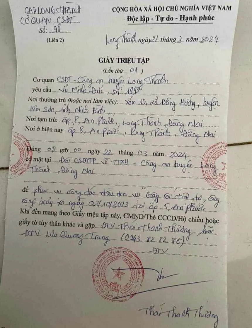 Vụ 1 thanh niên tử vong: Đình chỉ công tác phó đội trưởng công an huyện Long Thành