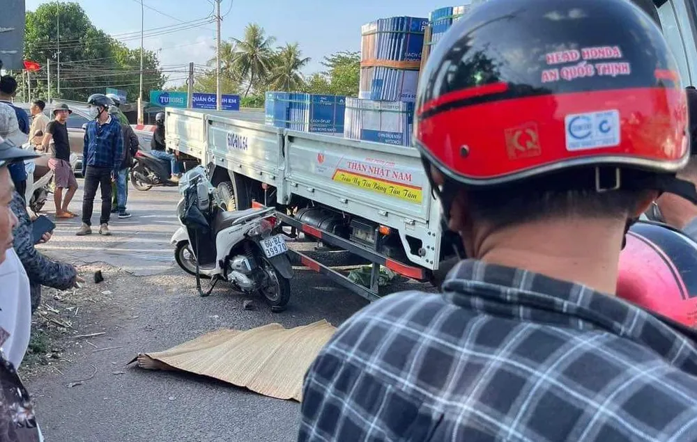 Hiện trường vụ tai nạn giao thông. Ảnh: CTV. tử vong.jpg