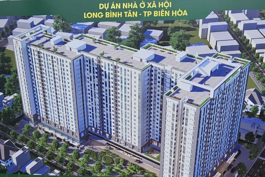 Dự án có diện tích 1,4ha, quy mô khoảng 1.000 căn hộ với tổng mức đầu tư gần 1.400 tỉ đồng. Ảnh: VH. nhà ở xã hội.jpg