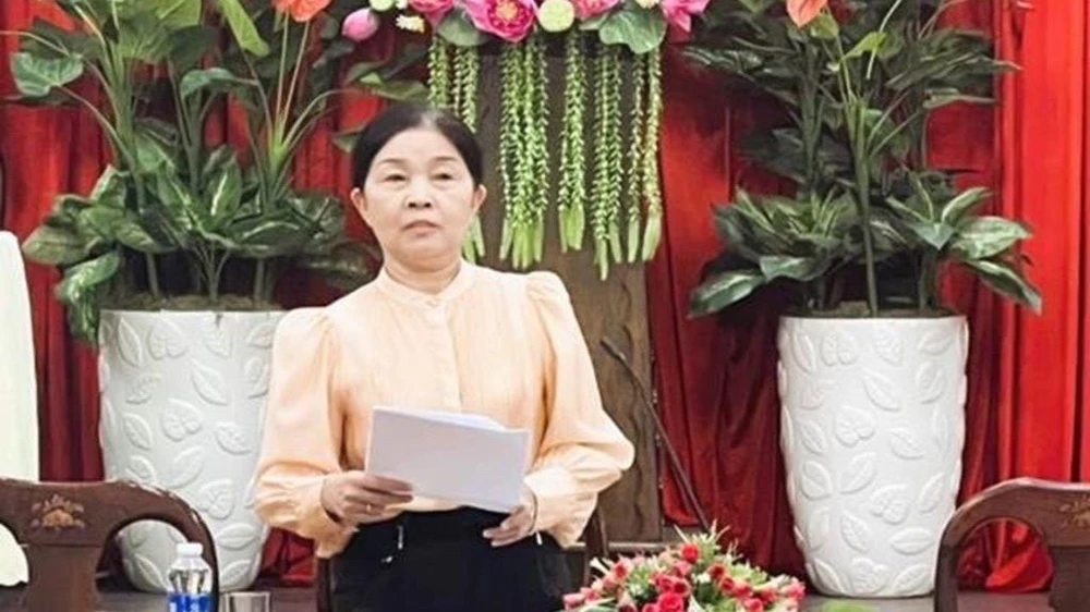 Bà Vũ Thị Minh Châu, Phó bí thư Huyện ủy, Chủ tịch UBND huyện Trảng Bom. Ảnh: VH. chủ tịch.jpeg