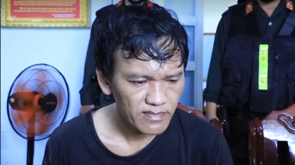 Nghi can Bùi Minh Trọng. Ảnh: CA. Sông thị vải.jpg
