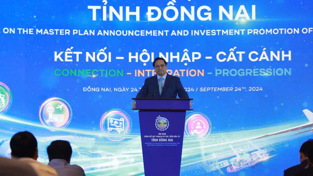 Thủ tướng Chính phủ Phạm Minh Chính tin tưởng tỉnh Đồng Nai sẽ phát triển vượt bậc trong thời gian tới. Ảnh: VH. Tỉnh đồng nai 1.jpg