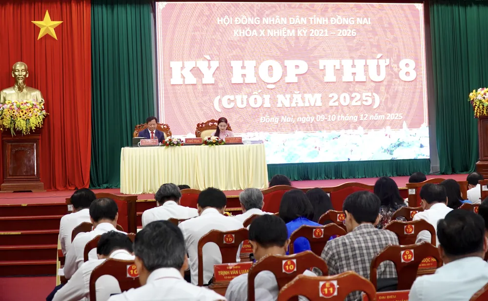 HĐND tỉnh Đồng Nai khóa X tổ chức Kỳ họp thứ 8. Ảnh: VŨ HỘI.