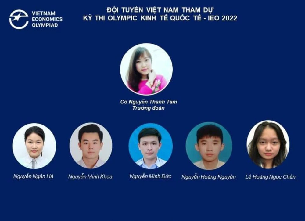 Nguyễn Hoàng Nguyên thành viên của đội tuyển Việt Nam tham dự kỳ thi Olympic kinh tế học quốc tế. Ảnh: NVCC