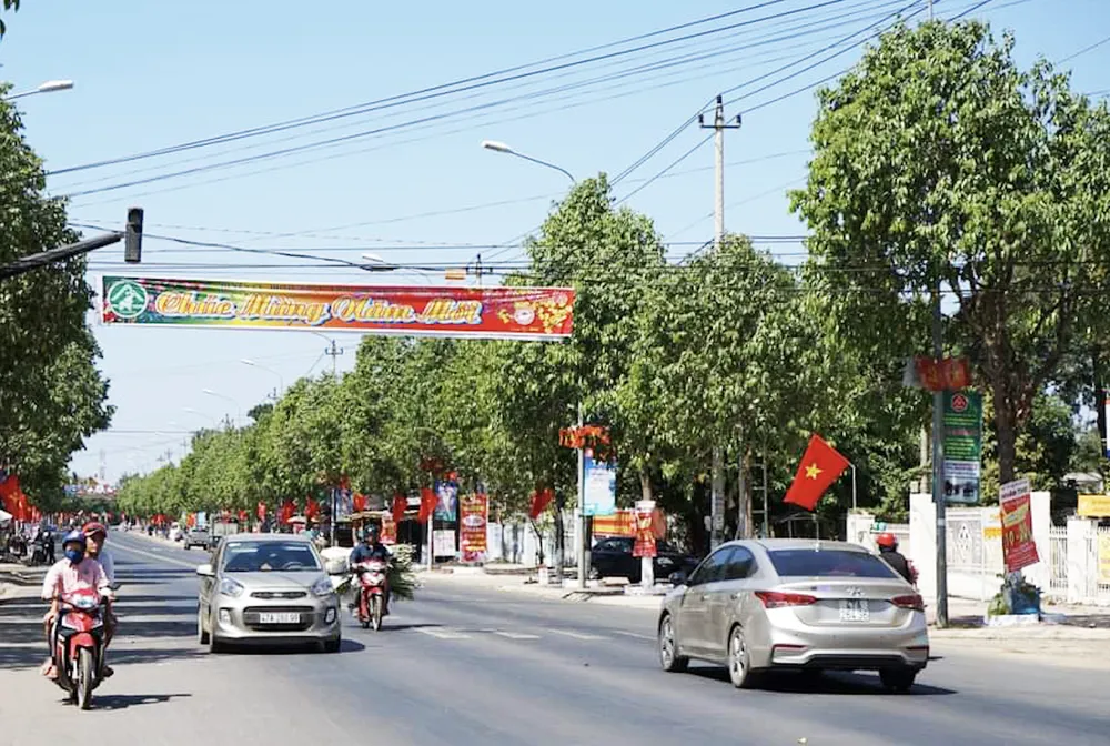 Trung tâm thị trấn Buôn Đôn. Ảnh: AX