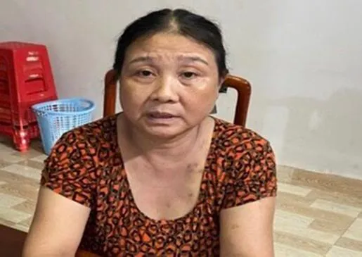 Trảo Thị Tuyết tại cơ quan công an. Ảnh do công an cung cấp