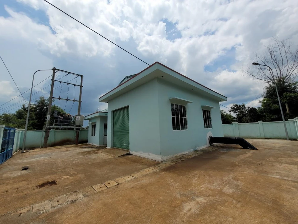 Trạm bơm tiểu dự án. Ảnh: VŨ LONG