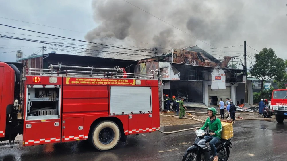 Hiện trường vụ cháy. Ảnh: VL