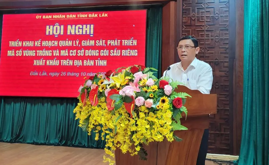 Ông Nguyễn Tuấn Hà, Phó chủ tịch thường trực UBND tỉnh Đắk Lắk, thông tin tại hội nghị. Ảnh: VL Ông Nguyễn Tuấn Hà, Phó chủ tịch thường trực UBND tỉnh Đắk Lắk, thông tin tại hội nghị. Ảnh: VL