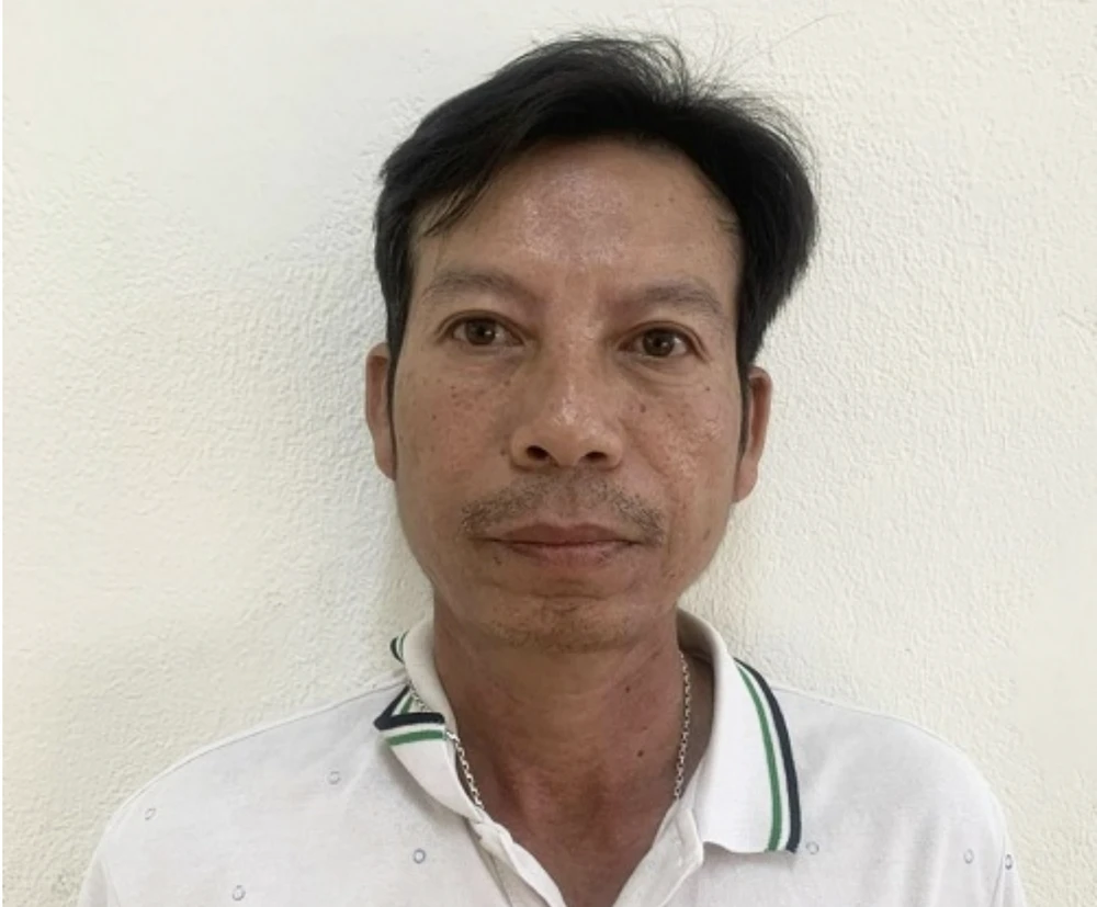 Trần Văn Thạch tại cơ quan công an. Ảnh: CA