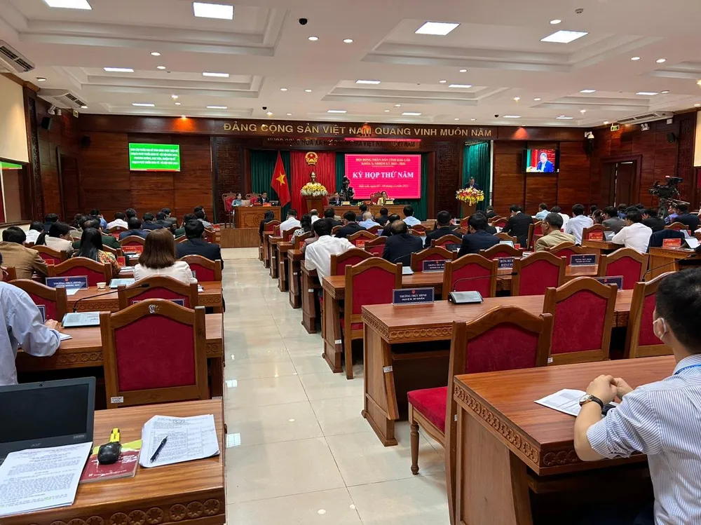 Toàn cảnh kỳ họp thứ năm của HĐND tỉnh Đắk Lắk. Ảnh: VŨ LONG