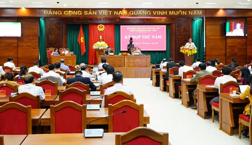 Toàn cảnh kỳ họp HĐND tỉnh Đắk Lắk. Ảnh: VŨ LONG