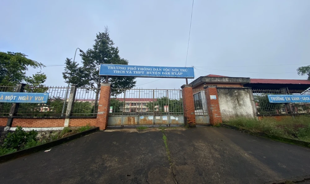 Trường Phổ thông dân tộc nội trú THCS-THPT huyện Đắk R’lấp. Ảnh: VŨ LONG