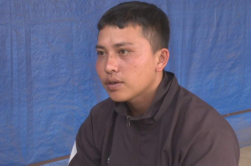 Phan Trọng Hùng tại cơ quan công an. Ảnh: SĐ Phan Trọng Hùng tại cơ quan công an. Ảnh: SĐ