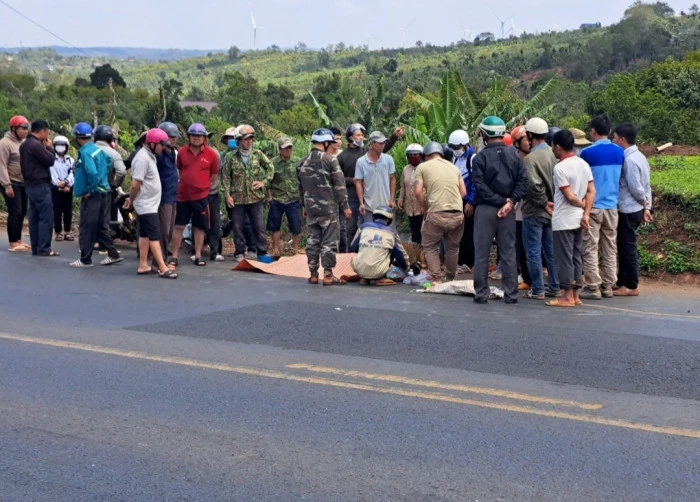 Hiện trường vụ tai nạn. Ảnh: AX