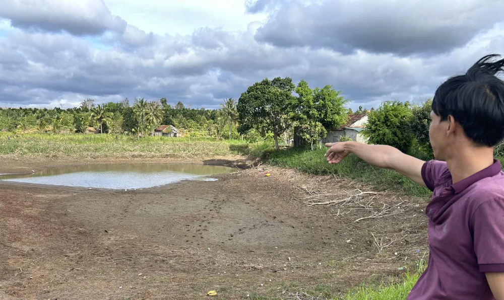Hiện trường vụ đuối nước làm bốn học sinh tử vong ở xã Đắk Gằn, huyện Đắk Mil. Ảnh: VŨ LONG