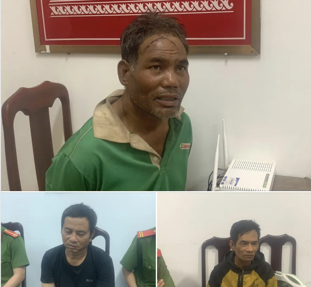 Ba đối tượng tại cơ quan công an. Ảnh: CACC