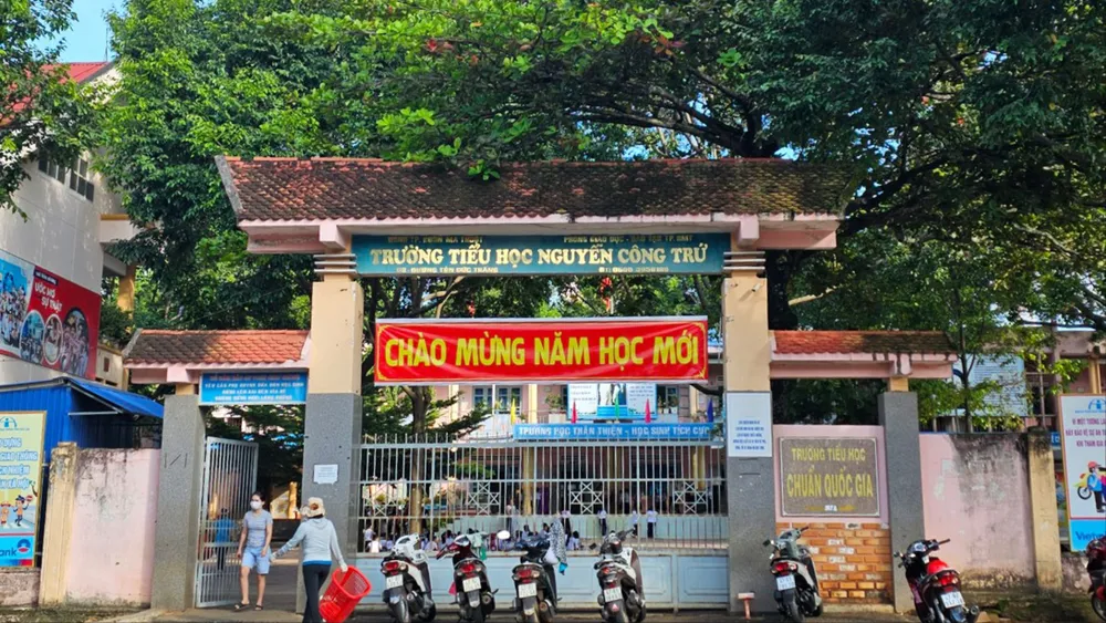 Trường Tiểu học Nguyễn Công Trứ. Ảnh: VŨ LONG Trường tiểu học Nguyễn Công Trứ