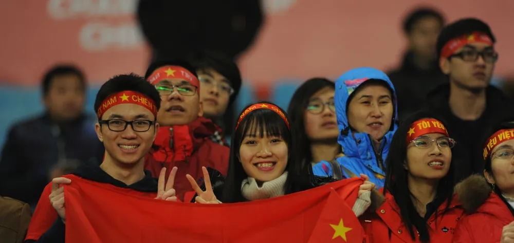 Nhóm cổ động viên Việt Nam tiếp tục tiếp lửa cho U-23 VN