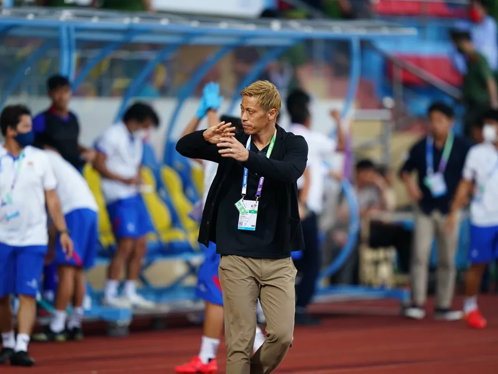 Malaysia là &quot;kèo trên&quot; nhưng HLV Honda muốn tìm một chiến thắng nữa sau Lào. Ảnh: A.PHƯƠNG