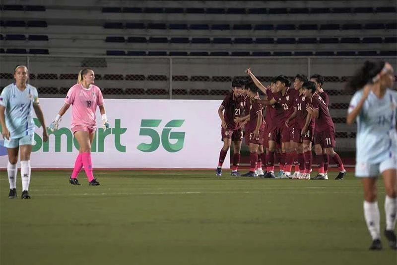 Ông Stajcic cao ngạo nhưng Philippines lại thua Thái Lan 0-1, hồi bán kết SEA Games 31 họ thua Thái đến 0-3. Ảnh: CTP