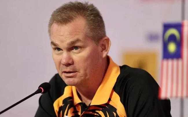 HLV Brad Maloney trong lần họp báo khi dẫn dắt U-23 Malaysia tham dự SEA Games 31 tại Việt Nam. Ảnh: CTP HLV Brad Maloney trong lần họp báo khi dẫn dắt U-23 Malaysia tham dự SEA Games 31 tại Việt Nam. Ảnh: CTP