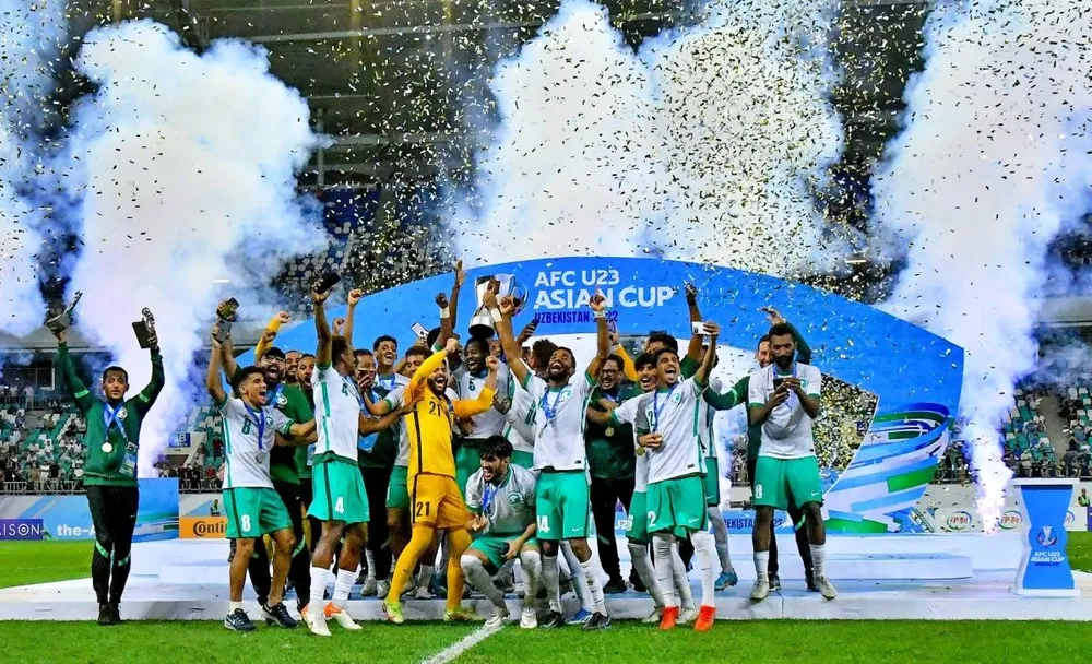 U-23 Saudi Arabia vô địch châu Á hồi tháng 7 tại Uzbekistan. Ảnh: Getty