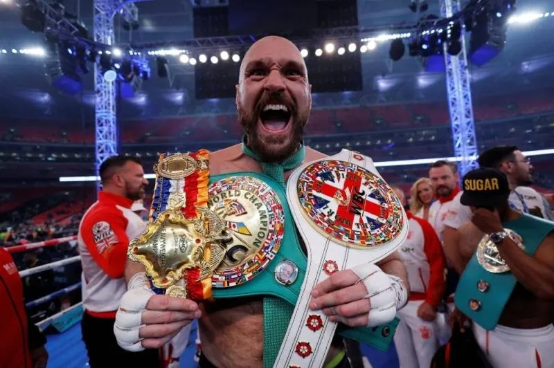 Tyson Fury đang nắm giữ đai WBC sẽ thượng đài với Joshua. Ảnh: Getty